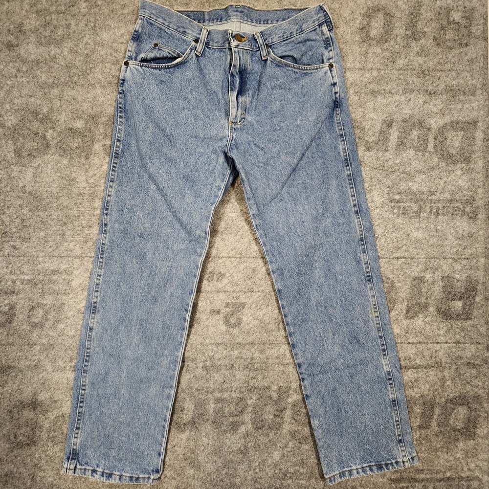 Wrangler Jeans Mens 33x30 Blue Demin Straight